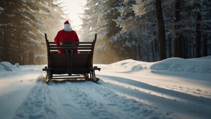 Santa’s sleigh bells jingle as they fly through stars