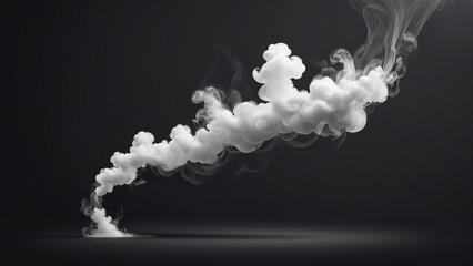 Elegant White  Smoke on Dark Background Copy Space