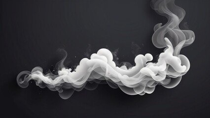 Elegant White  Smoke on Dark Background Copy Space