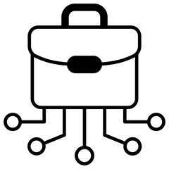 Virtual Workforce  Icon Element For Design