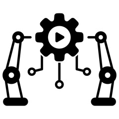 Robotic Process Automation  Icon Element For Design