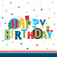 colorful birthday greeting card design