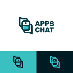 web chatting logo vector