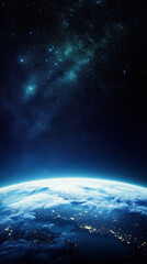 Fototapeta premium stunning view of Earth from space, showcasing planets beauty and vastness