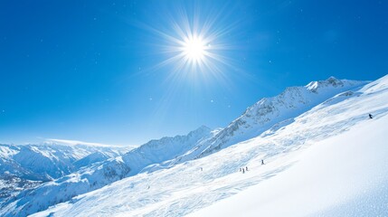 Majestic Ice Age Winter Wonderland - Skiing Adventure in Pristine Mountain Landscape