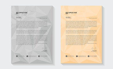 Modern Creative & Clean business style letterhead bundle of your corporate project design. Set to print. modern business letterhead in abstract design. Elegant template design in minimalist. Print A4