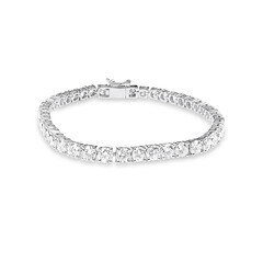 silver bracelet with diamonds