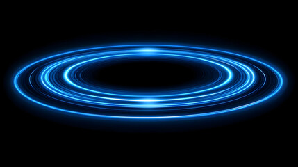 Abstract Blue Light Circle.