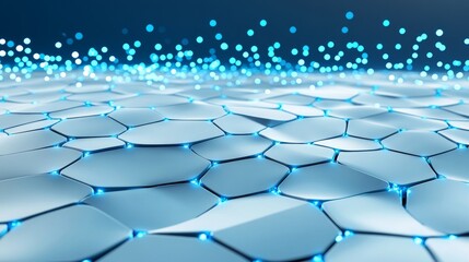 Obraz premium Minimalist Digital Grid with Clean Lines and Blue Highlights