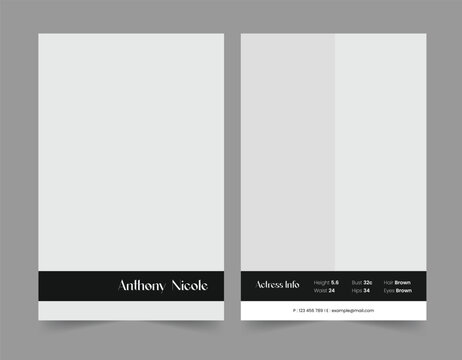 Professional  Comp Card Template