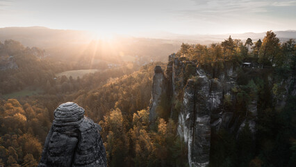 Good morning in the Bastei 