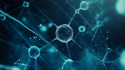Obraz premium Tło inspirowane nauką i technologią przedstawia dynamiczne linie oraz geometryczne kształty, symbolizujące postęp w badaniach i innowacjach technologicznych.