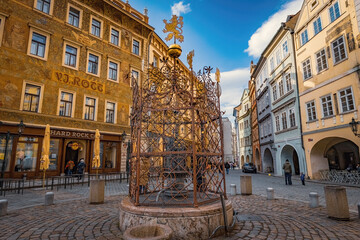 Water well in Malé náměstí, Prague Czechia