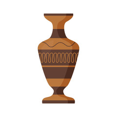 Clay pot vintage vector