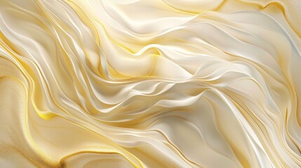 Obraz premium Abstract Golden and White Waves