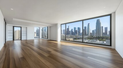 Modern High-Rise Interior with City View