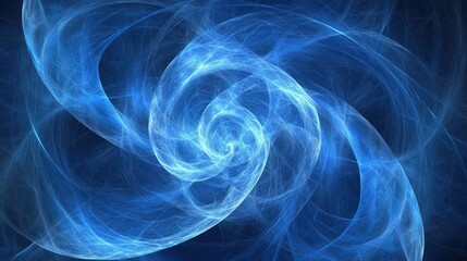 Fototapeta premium Abstract Blue Swirl Background for Creative Use