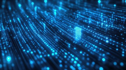 Abstract Blue Background with Dynamic Light Effects