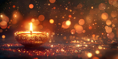 celebrating diwali, ai generated.