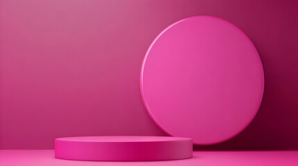 Obraz premium Abstract Minimalistic Pink Background Render