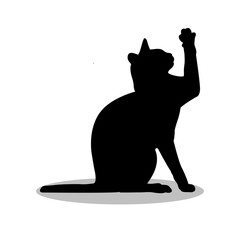 Cat silhouette illustration Design Cat silhouette icon