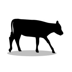 Cow silhouette illustration Design Cow silhouette icon