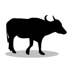 Cow silhouette illustration Design Cow silhouette icon