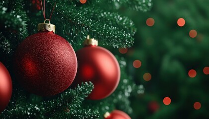 Classic Red Christmas Tree Baubles Passed Down Through Generations, A Symbol of Family Tradition and Holiday Cheer