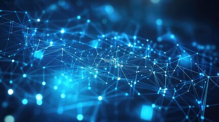 Obraz premium Vibrant Blue Geometric Abstract Design