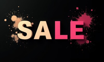 Bright SALE banner design with bold colors and artistic splashes, perfect for seasonal promotions.