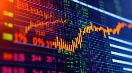 Obraz premium Stock Market Analysis with Graphs and Data Visualization