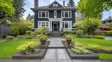 Historic Black Home with Beautiful Garden in Oregon
