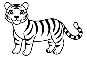 Creative Cute Animal line art vector design with a white background 
