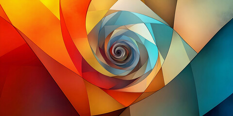 art abstract shapes background, ai generated
