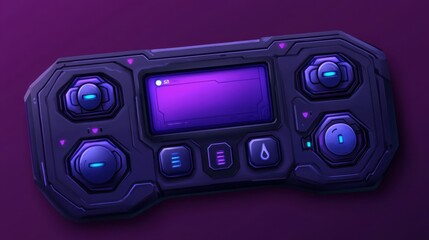 Fototapeta premium Futuristic Game Controller on Vibrant Background