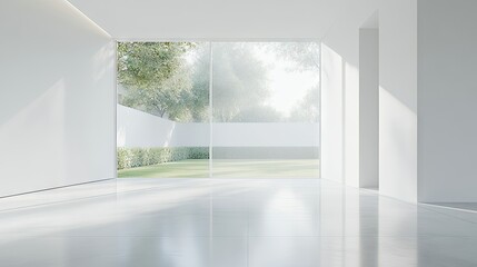 Fototapeta premium Minimalist White Room with Natural Light