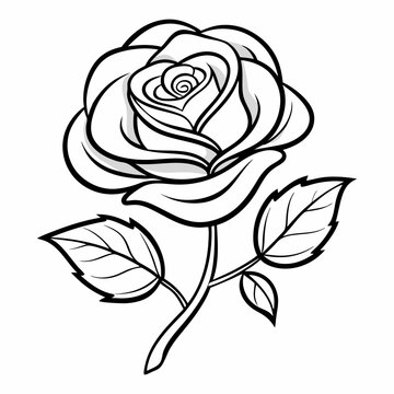 black rose vector illustration