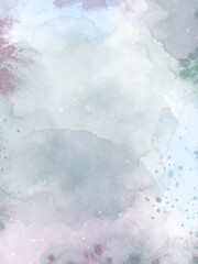 Abstract airy watercolor blue background. Watercolor textured multilayer fill