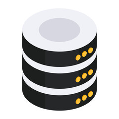 An icon design of database isolated on white background 

