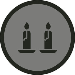 Obraz premium Candle Icon Design