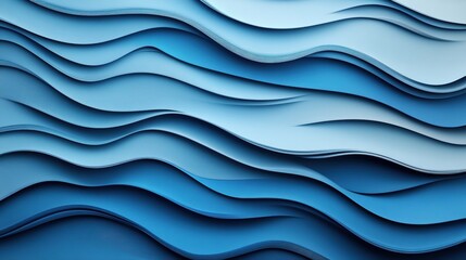 Obraz premium Abstract 3D Blue Wave Background Design