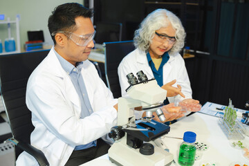 Control experts inspect the concentration of chemical residues. hazards, standard, find prohibited...
