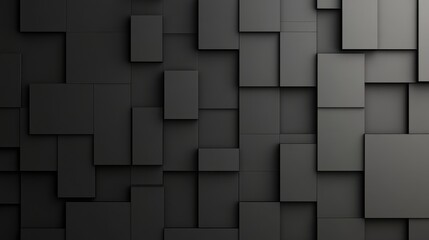 Minimalist Geometric 3D Design with Dark Tones