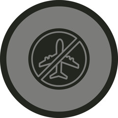 No Travelling Icon Design