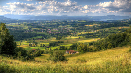 Obraz premium Stunning Landscape with Scenic Views and Vibrant Colors