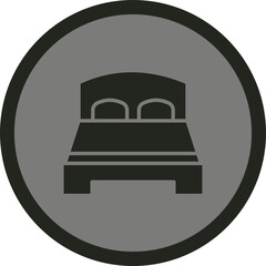Double Bed Icon Design