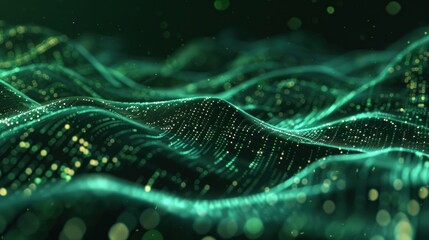 Abstract Green Wave