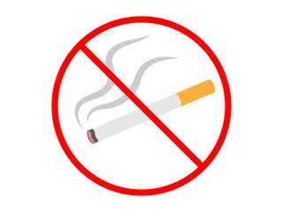 Cigarette prohibitory sign for No Smoking poster. Vector illustration for health campaigns, public spaces, and anti smoking awareness designs