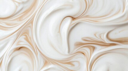 Creamy Swirls of Milk and Coffee Blend