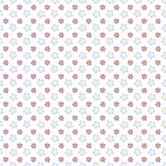 Hand-drawn colorful circle floral vector pattern.